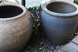 Old Stone indoor and outdoor pots
